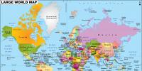 Harta mare a lumii cu țări pe ecran complet